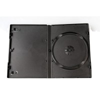 14mm single black cd box for ultra thin one disc dvd case